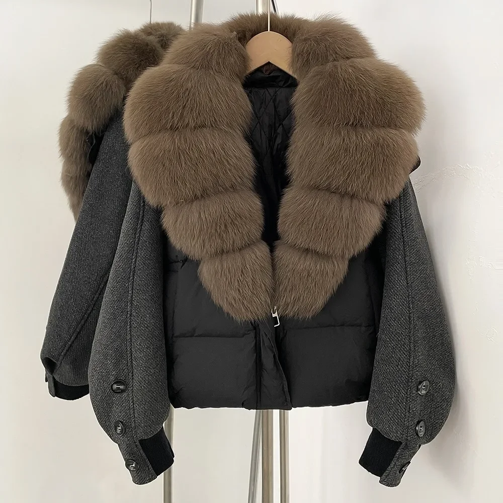 Women Down Jacket Duck Down Parka with Natural Fur Women's Clothing Trend 2025 Female Coat Waiting for Warm Luxury Padding