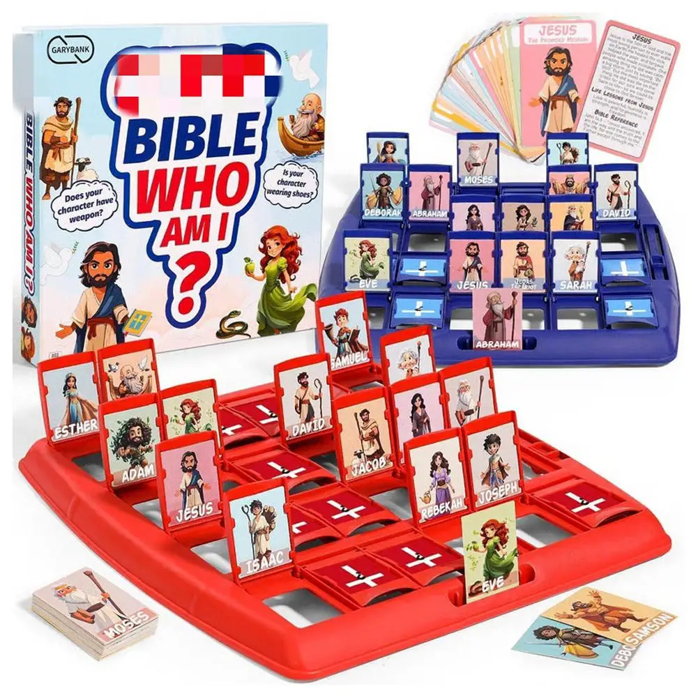 

Bible Character Guessing Board Game 24 Biblical Persons Card Set Christian Family Entertainment Catholic Educational Toys