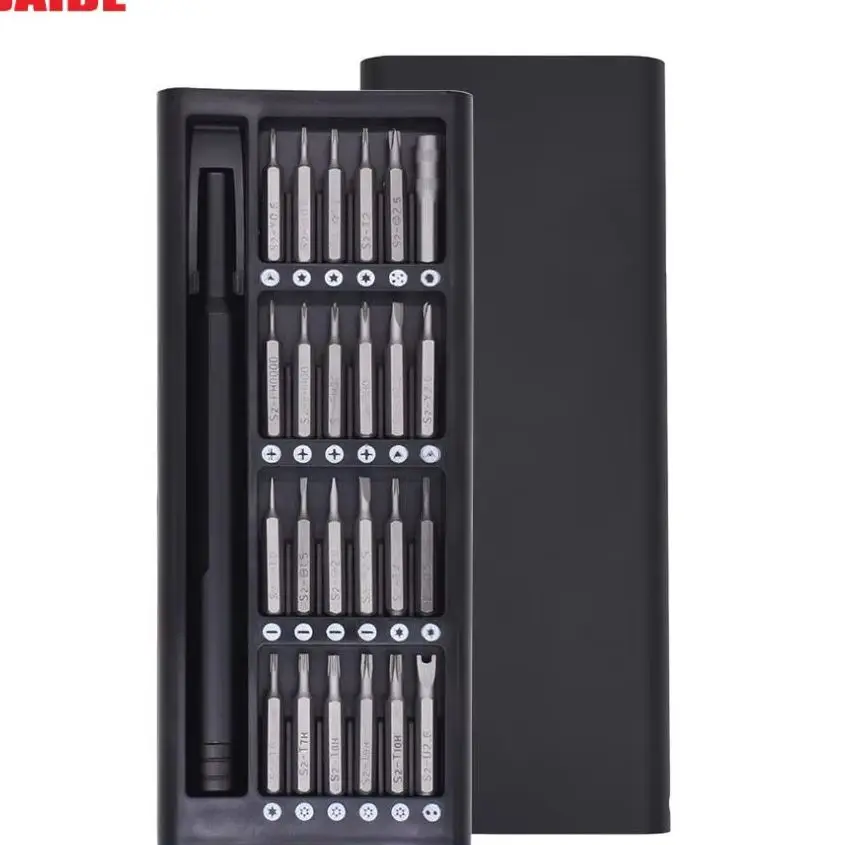 

Not Original Black Metal Box 24 in 1 Screwdriver Kit for Mi iPhone Induction Cooker DIY Repair Tools Set 50set/lot