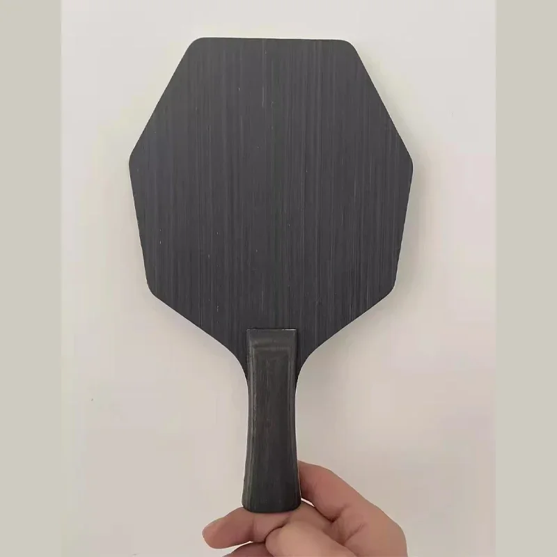 7-lagiges Tischtennisschläger aus reinem Holz, sechseckiges Ebenholzmaterial, Ping-Pong-Paddel, Mittelfokus, Rundummethode, Schlägerschläger für das Training