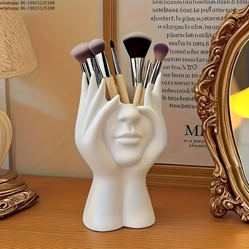1PCS Creative Multi functional Makeup Brush Pen Holder Character Storage Desktop Office Decoration