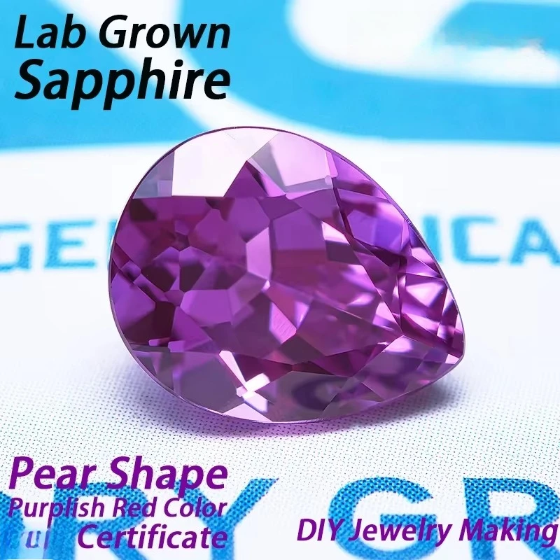 ToTFire Lotus Color Lab Grown Padparadscha Pear Cut Gemstone 3