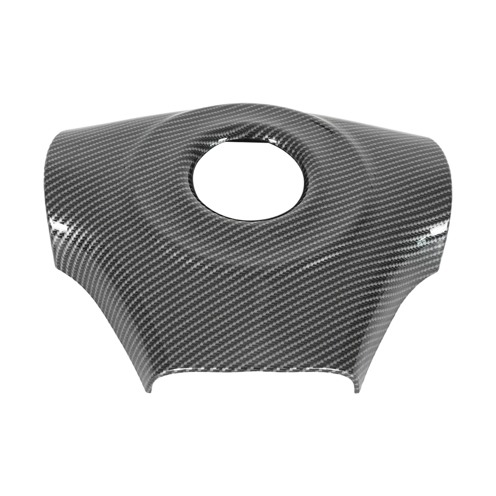 For Chevrolet Corvette C6 2005-2013 Interior Steering Wheel Cover Trim Glossy Black Carbon Fiber Painted Car Accessories view 5