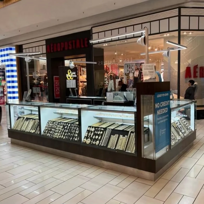

Manufacturer jewelry shop glass showcase cabinet display luxury jewelry display cabinet with mall light jewelry kiosk