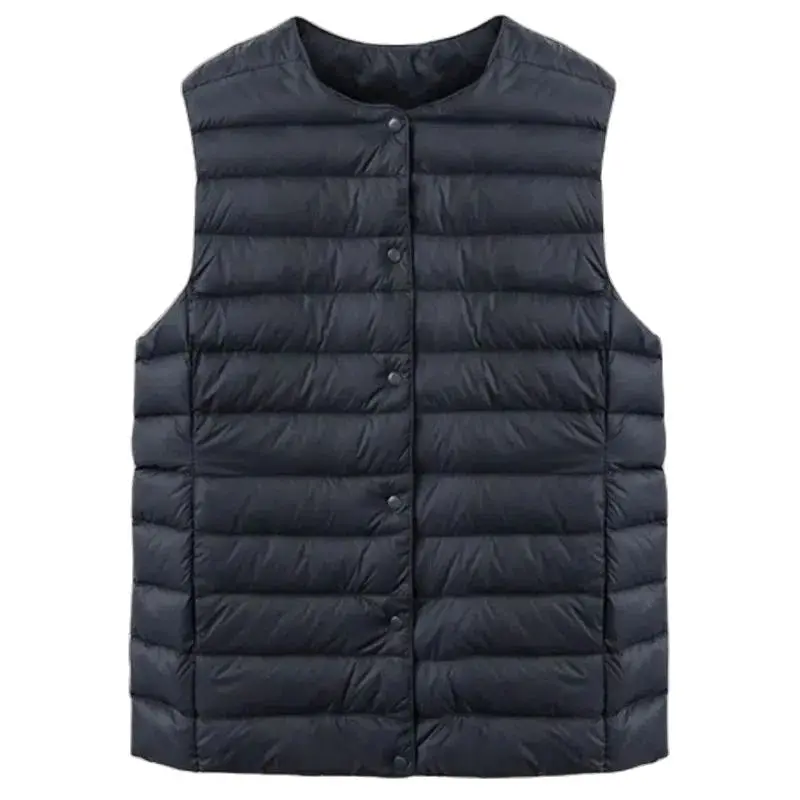 New Women Sleeveless Jacket Women's Ultra Light Down Vests Slim Jacket Girl Gilet Plus Lightweight Windproof Warm Waistcoat Tops