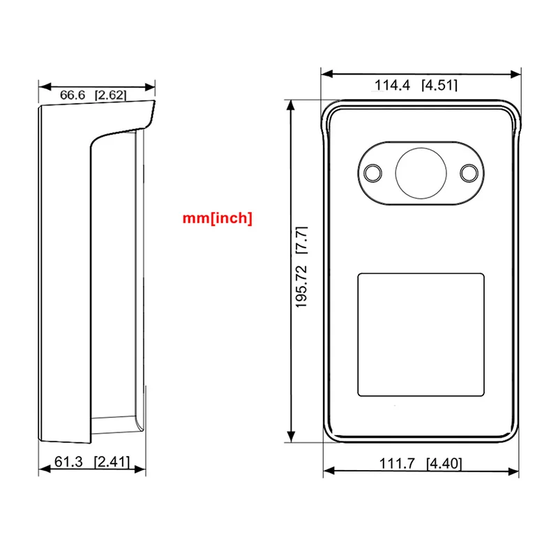 Dahua VTM07R Copertura antipioggia montata su superficie in lega di alluminio per accessori videocitofono campanello VTO3211D