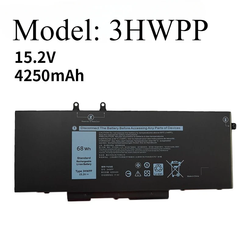 Suitable for Dell 3HWPP Precision 3541 3551 P80F Latitude 5410 laptop battery