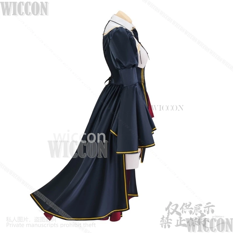 Anime Sexy Cartoon Japanese Girl Cosplay Jirai Kei Uniform Charlotte Sister Nun Dress Dark Lolita Wig Carnival Outfit Customized