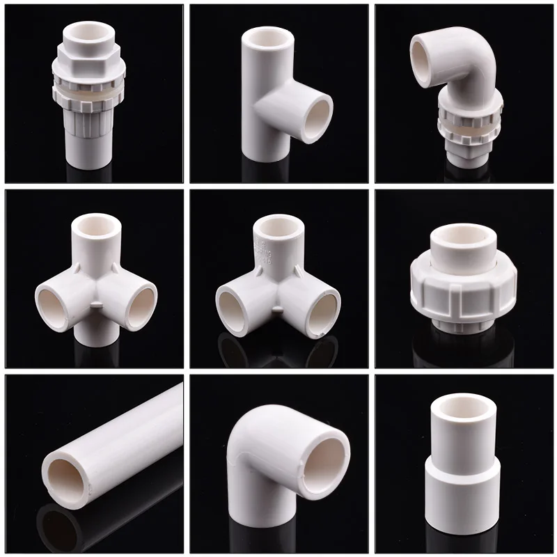 1-5Pcs 16mm White PVC Pipe Fittings Straight Elbow Tee Connector Aquarium Inlet Outlet Drain Water Tube Garden Irrigation Joint