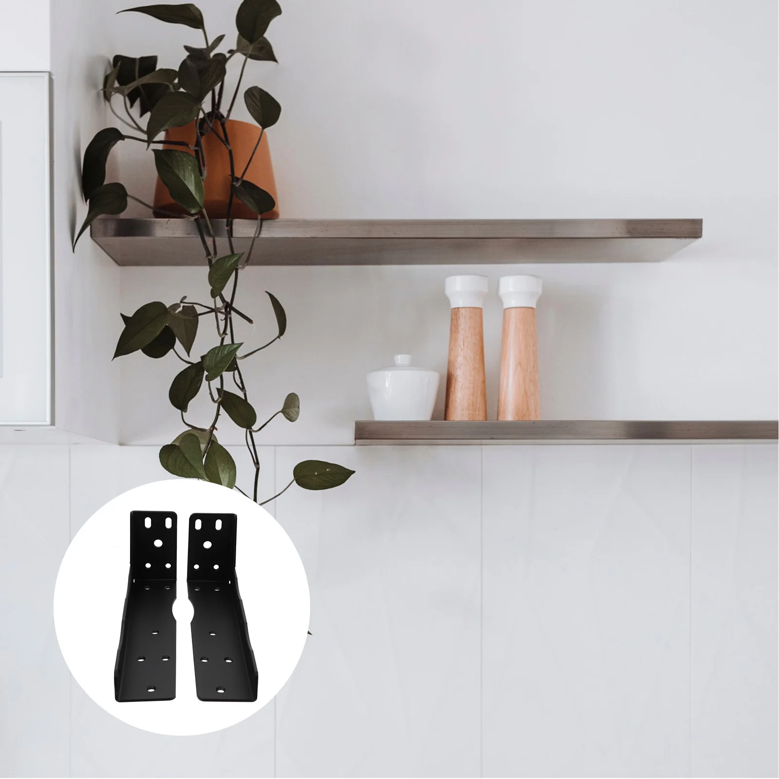 

2Pcs Floating Shelf Brackets Iron Heavy Duty L Shelf Supports for Wall Mounted Shelves Decor L Brackets Angle Bracket