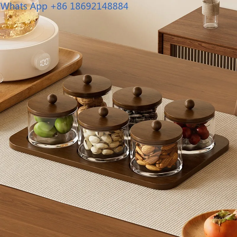 

Dried Fruit Box with Lid, Tea Snack Plate, Home Living Room Coffee Table Nut Candy Snack Display