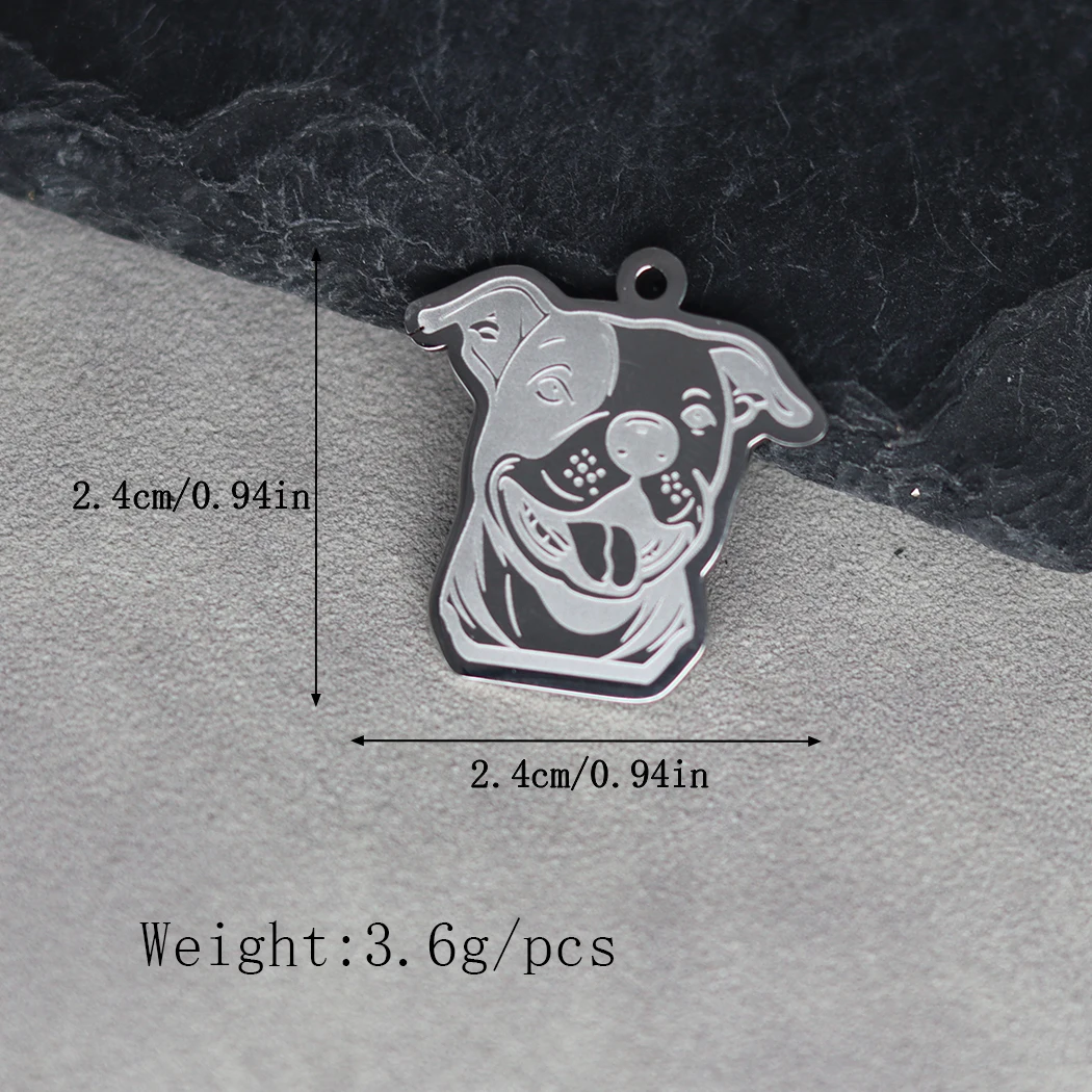 2pcs Animal Charms Staffordshire Bull Terrier Dog Design Pendants For DIY Bracelet Necklace Jewelry Making Accessories