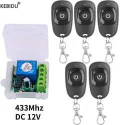 433 Mhz Universal Wireless Fernbedienung Schalter DC 12 V 1CH Relais Empfänger Modul RF Sender Lernen Taste Fernbedienung