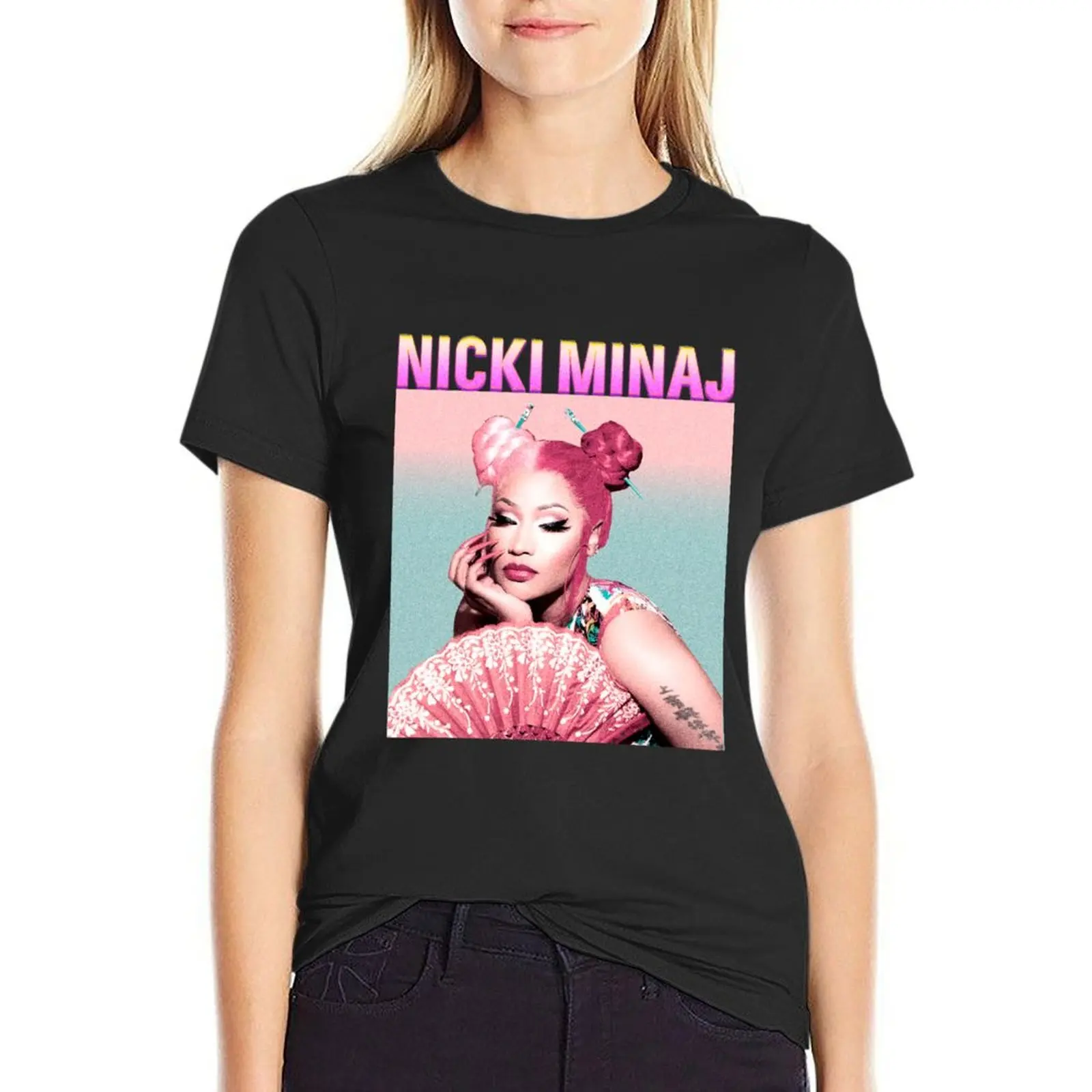 

Bootleg Nicki Minaj Shirt Y2K T-Shirt blacks aesthetic clothes cute tops western t-shirt dress for Women