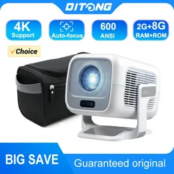 2026 DITONG X3Plus HD projector 1080P support 4K WIFI6 BT5.3 Android projector Auto-focus Auto-keystone Home theater projector