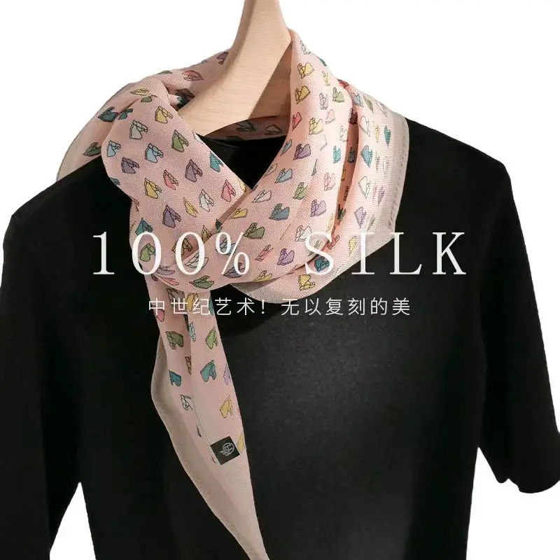 

100% Mulberry Silk Scarf Fashion Women Summer Elegant Scarves Shawl Hijab Bandana Kerchief Pashmina Neckerchief Foulard Female