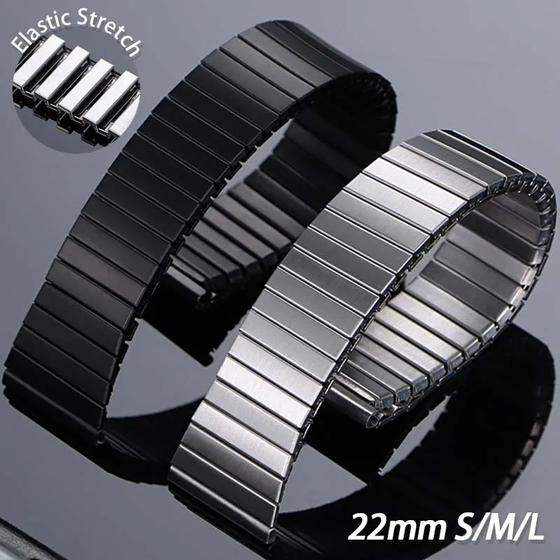 세이코 유니버설 팔찌에 대한 삼성 갤럭시 시계 확장 금속 시계 밴드에 대한 화웨이에 대한 탄성 스테인레스 스틸 스트랩 20mm