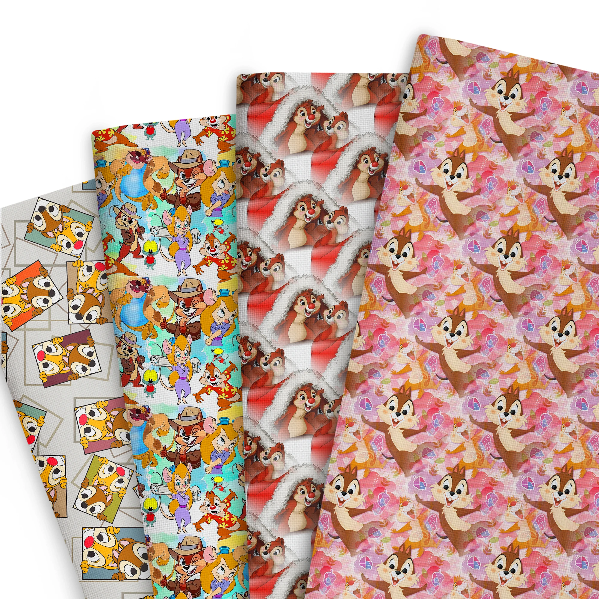 

Disney Chip And Dale 50*145cm Patchwork Polyester Cotton Fabric Tissue Sewing Quilting Fabrics Needlework Material DIY Handmade
