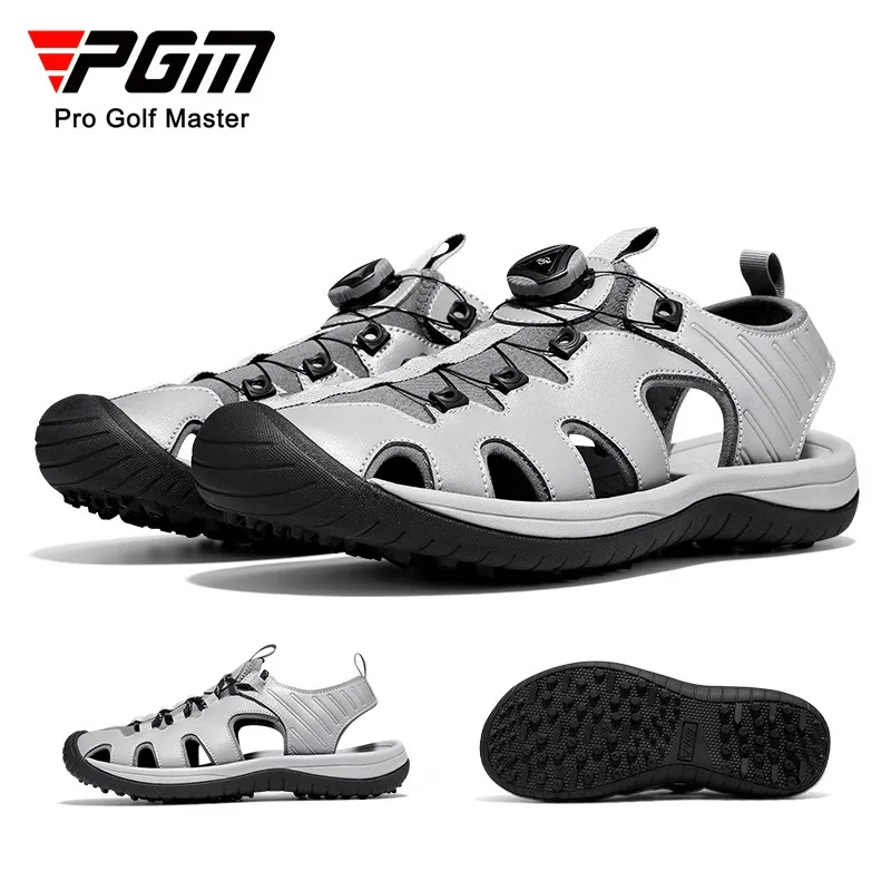 PGM Men Golf Sandals Breathable Anti Slip Dial Lace Summer Golf Shoes Lightweight EVA Outdoor Sandals XZ265