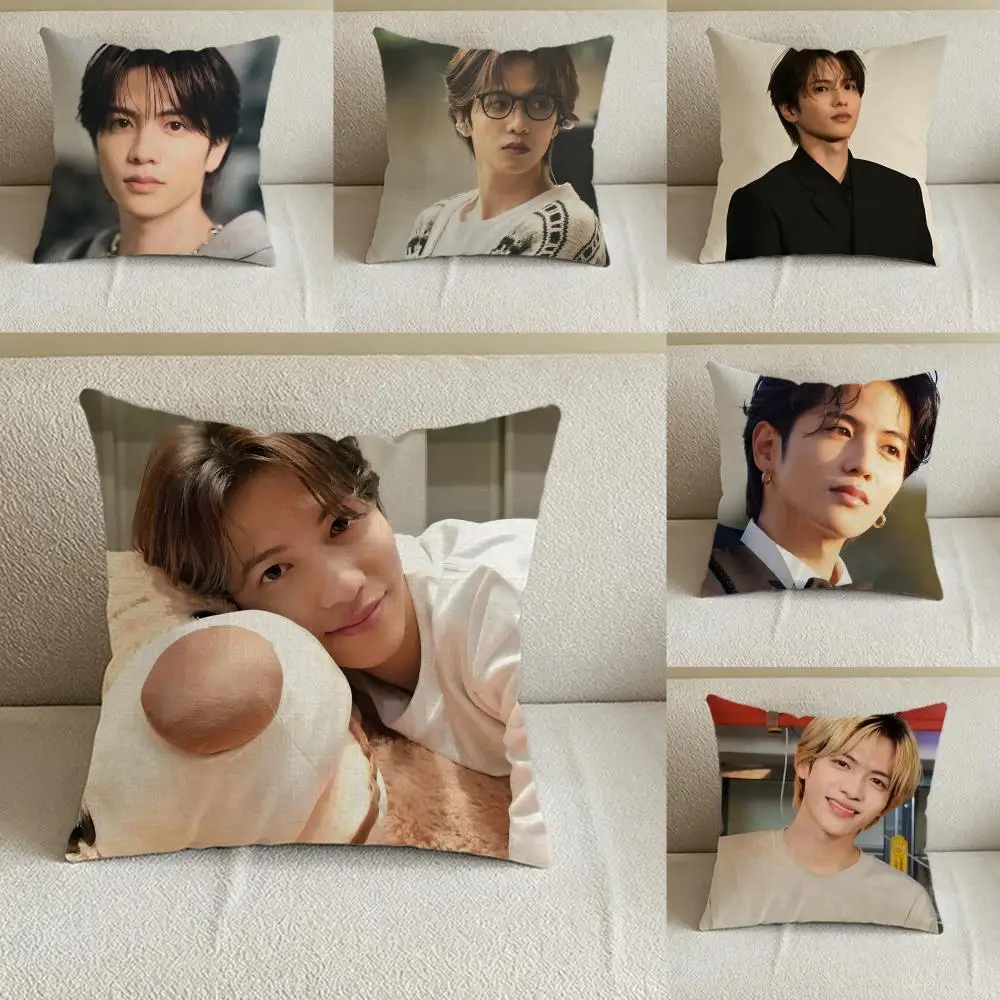 Actor Jun Shison Cushion Cover Natural Linen Pillowcase Set, All-in-One Decor for Sofa, Bedroom & Chair