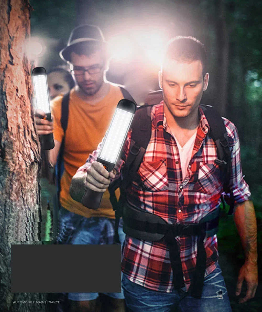 Rechargeable LED Work Light Magnetic Base Waterproof 3 Modes LED Flashlight Inspection Light for Outdoor Car Repair Household