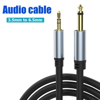 6.5 to 3.5 Jack Aux Cable Adapter for Speaker Guitar Amplifier TRS Audio Cable Jack 3.5mm to 6.5mm Audio Cable Auxiliar