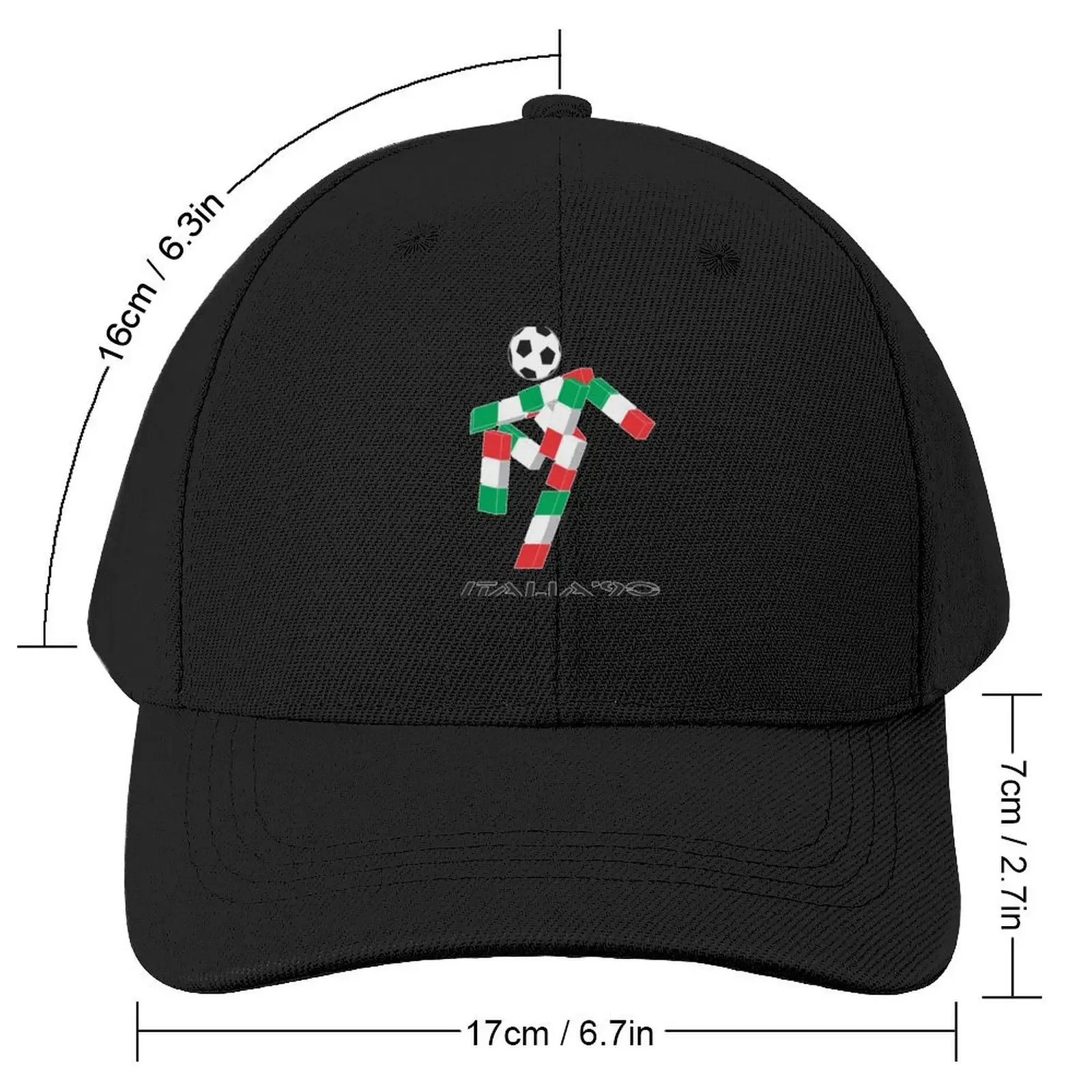 Italia 90 footballer logo Baseball Cap Wild Ball Hat Sports Cap birthday Mens Hats Women's