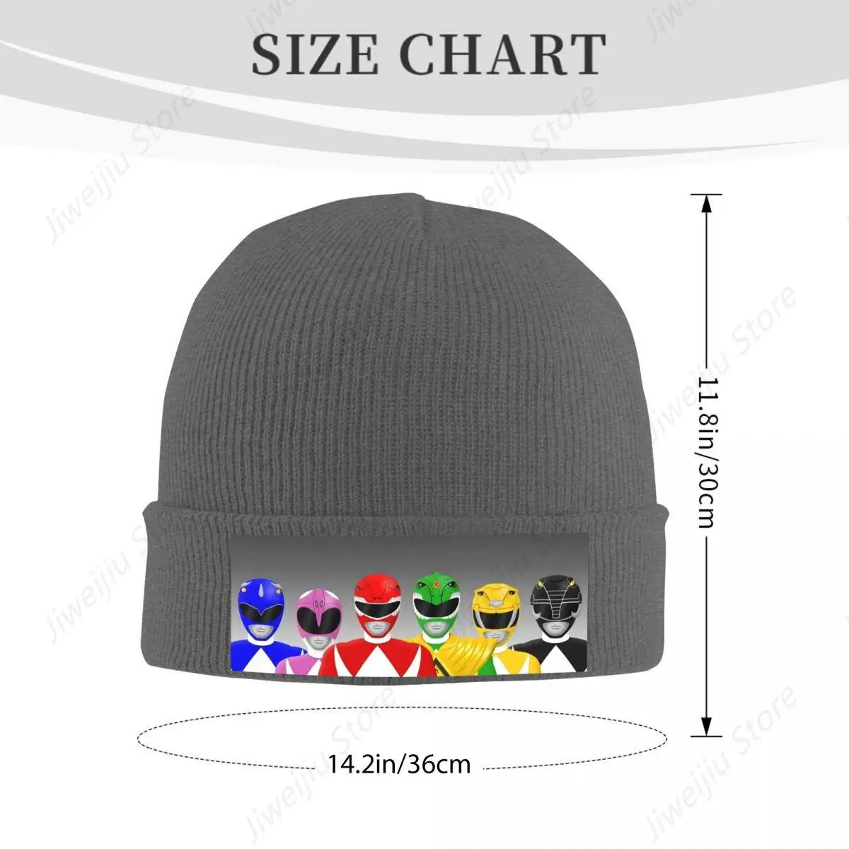 Mighty Morphin Power Ranger Warm Knitted Cap Fashion Bonnet Hat Autumn Winter Outdoor Beanies Hats for Men Women Adult