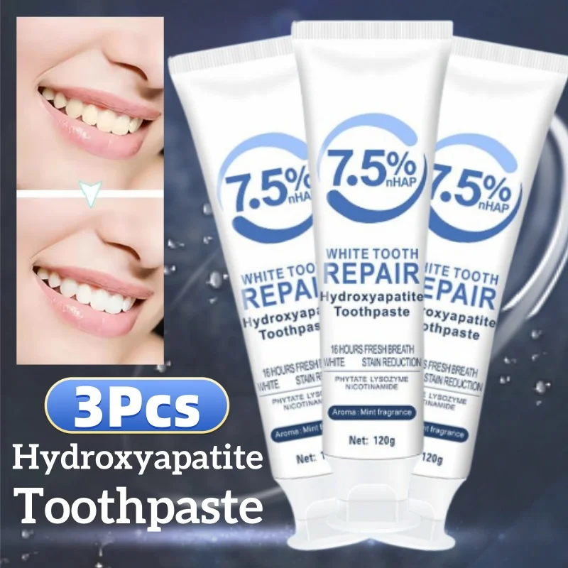 

1/2/3 шт. гидроксипазитная зубная паста защищает зубную эмаль, мягкое удаление зубного налета, укрепляет зубы, натуральная мята, освежает дыхание