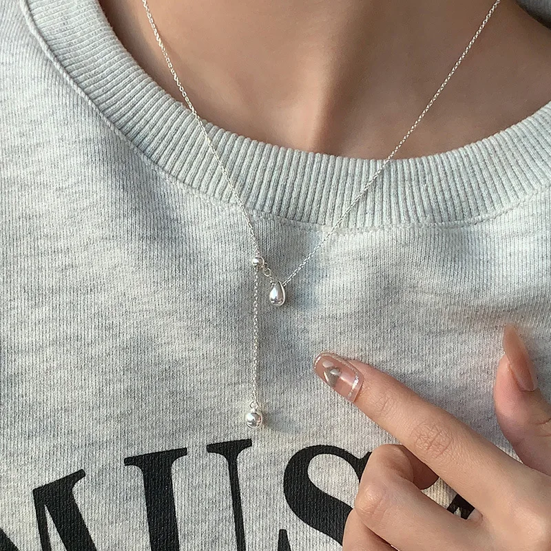 Nuova collana in argento sterling 925 con ciondolo a forma geometrica personalizzata, girocollo, regalo di compleanno per le donne, gioielli squisiti