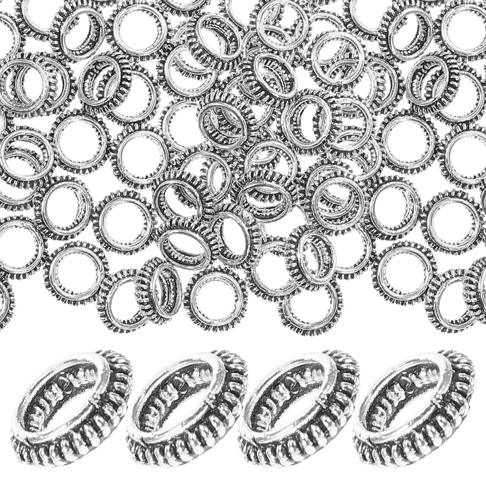 

100pcs Braid Accessories Braids Locs Women Hair Decorations For Women Alloy Decorations Hair Jewelry Rings Extensions Styling