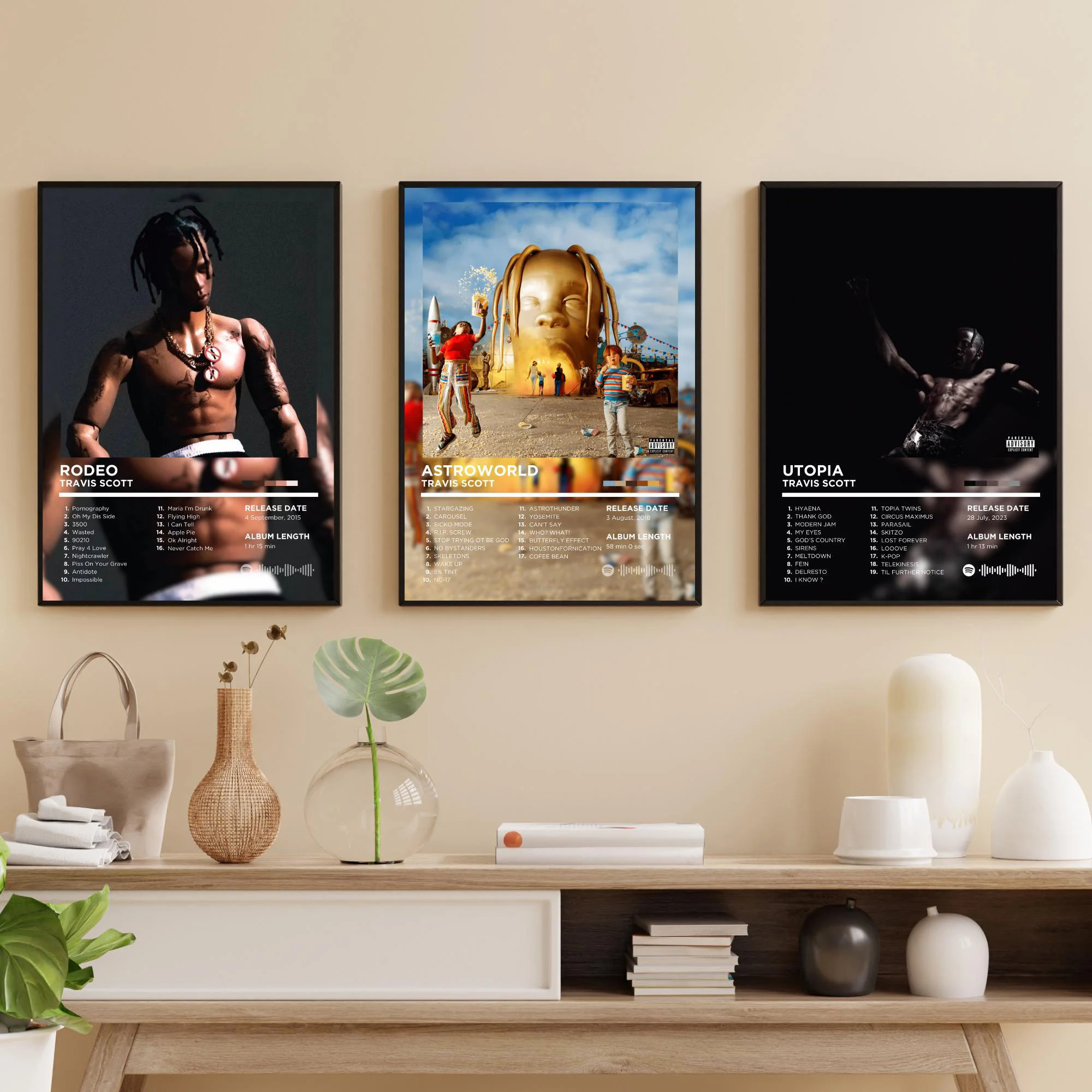 Pop Music Utopia Album Cover Rapper Hip Hop Singer Star Travis Scott Posters Prints Canvas Printing Wall for Room Home Decor