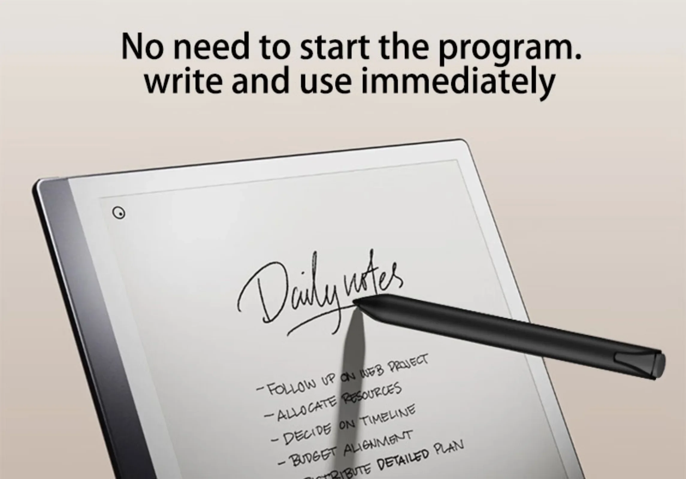 For reMarkable Paper Pro Tablet USI 4096 Stylus Pen with Eraser,no Switch or Connection Required,with Pen Tip - Black