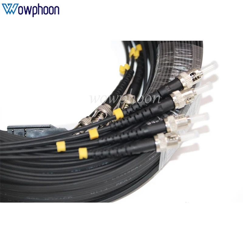 Cable de fibra óptica FTTH, 3 cables de acero, 4 núcleos, St/UPPC, exterior, 10/20/30M, cable de conexión personalizado