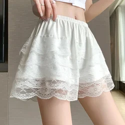 Floral Lace Lolita Safety Pants Women Summer Shorts Petticoat Underpants Girls Fashion Princess Loose Shorts