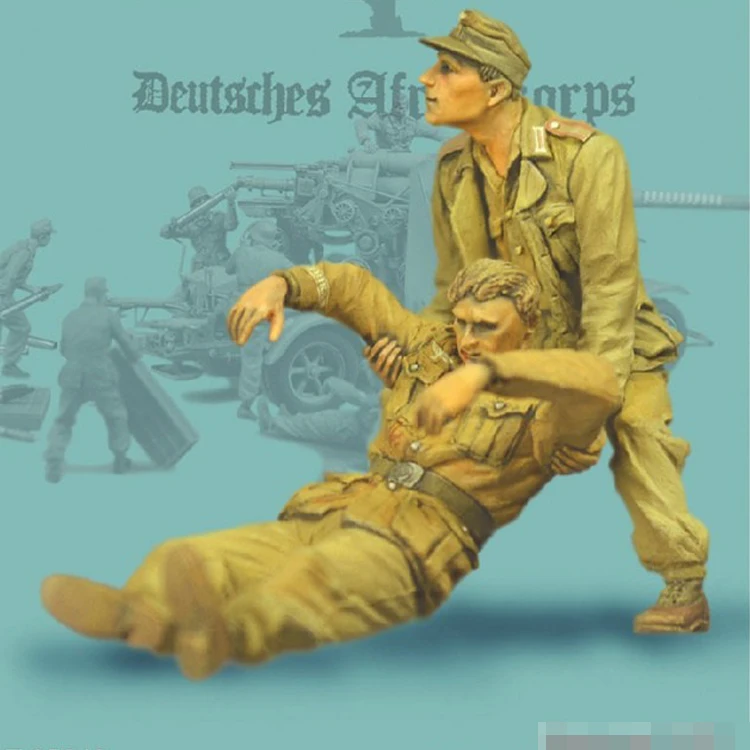 Figurine en résine GK Soldat sauvetage uniquement soldats, thème militaire de la Seconde Guerre mondiale, kit non assemblé et non peint, 1/35