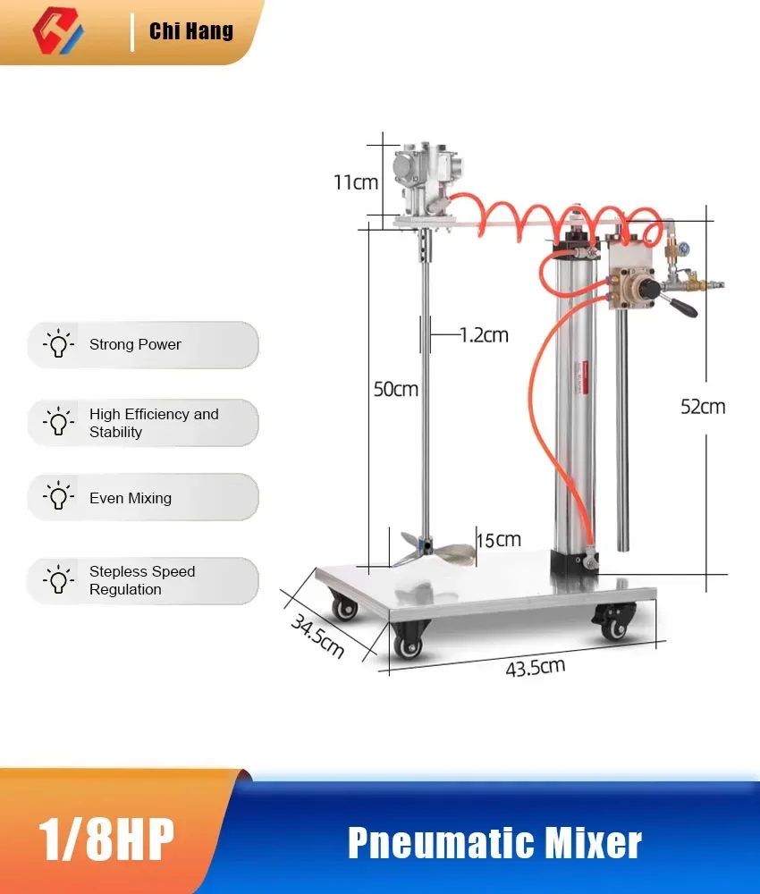 

Pneumatic Mixer Industrial Lift Paint Agitator Small-ton Drum Dispersed Ink Glue Liquid Paint