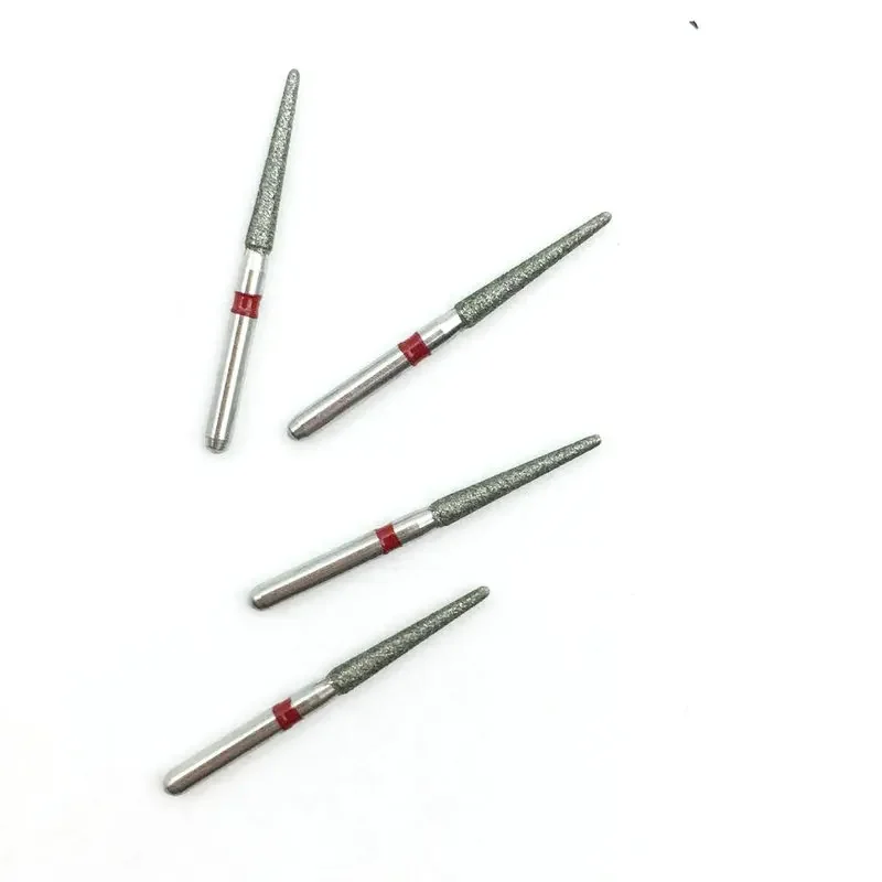 10 szt Dental Diamond FG High Speed Burs for polerowanie zębów Taper Round End Shape Burs Polishers