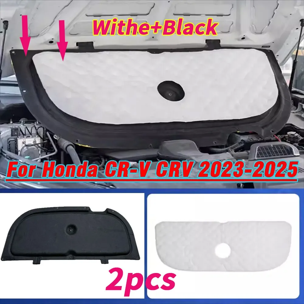 

2pcs Engine Hood Insulation Pad Soundproof Heat Shield For Honda CR-V CRV 23-25