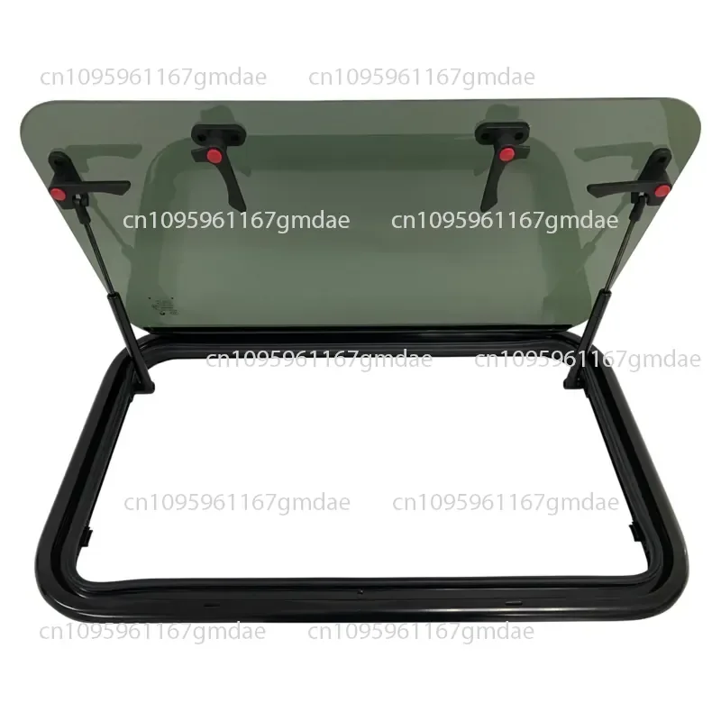 [Rounded corner push window] Rounded corner tempered glass push window,  parking with pleated gauze