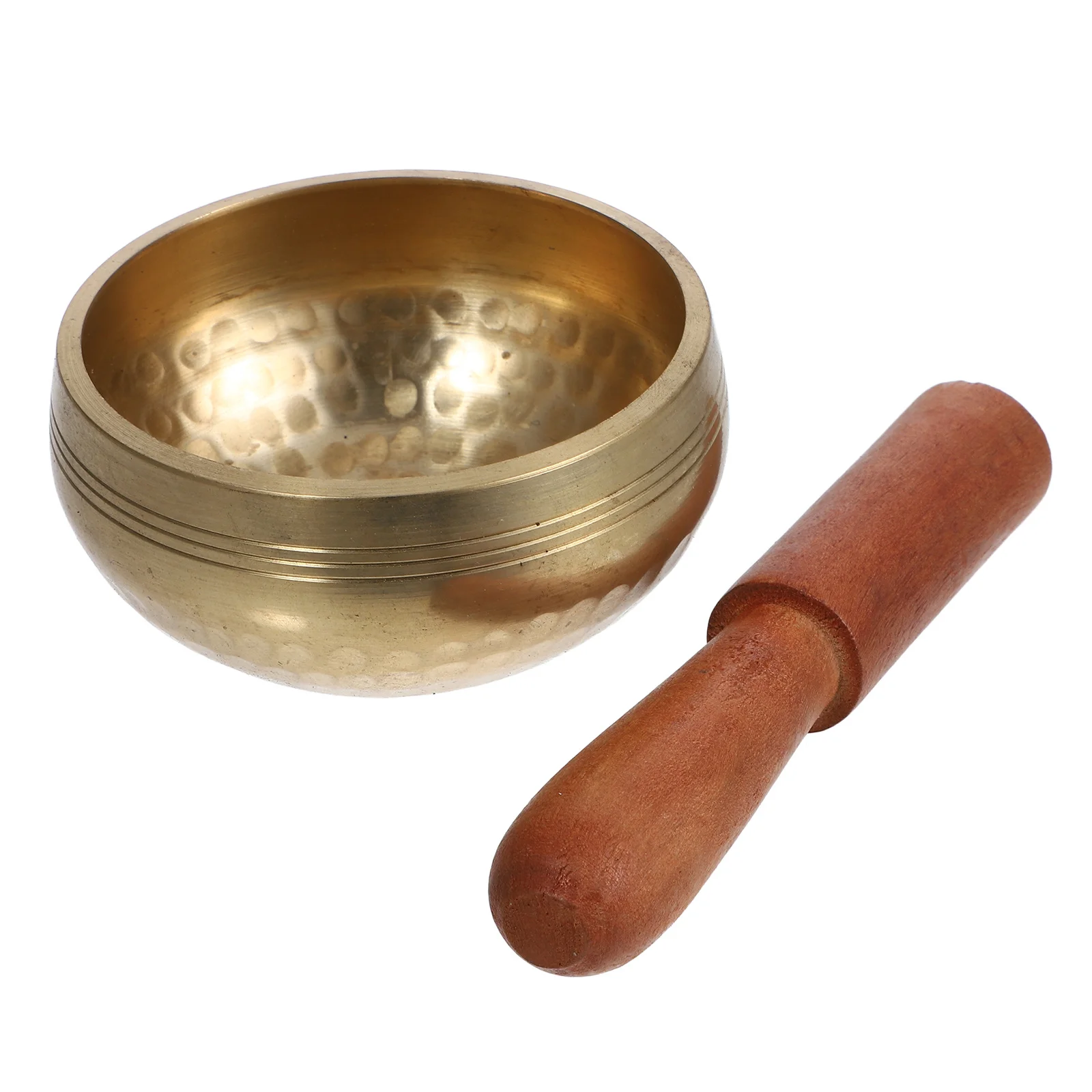 

1Set Copper Singing Bowl Wooden Stick Unique Tones Crisp Sound Music Therapy Furniture Decor Yoga Meditation Tool