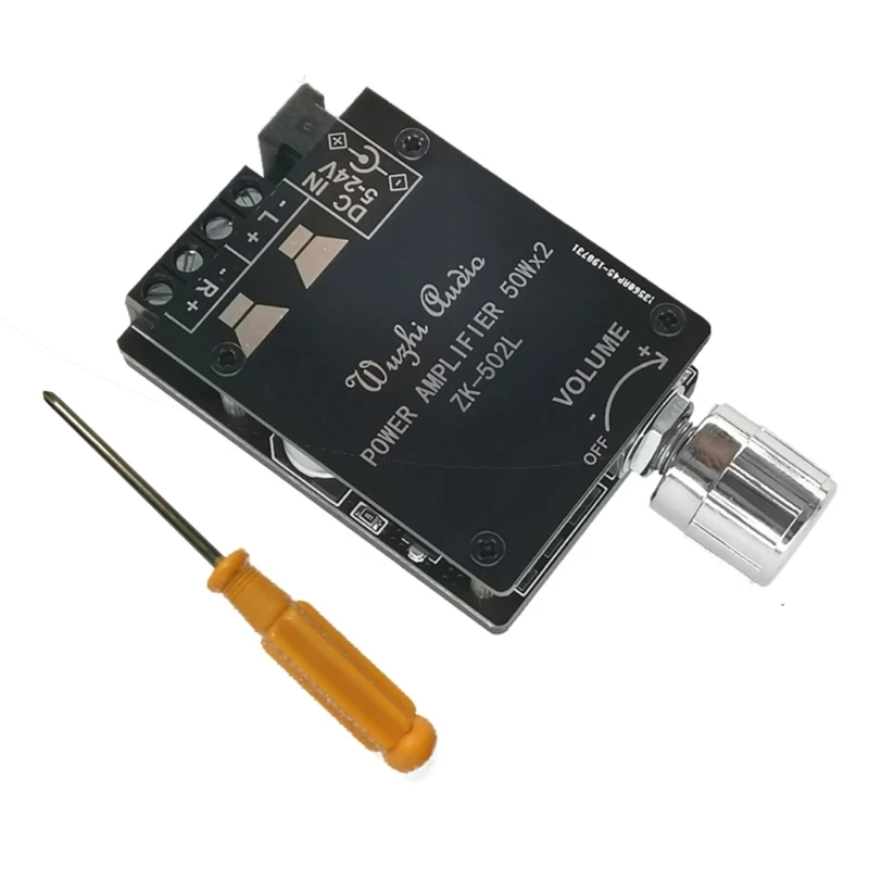 

ZK-502L Adjustable Bluetooth-compatible Digital Power Amplifier Module Electronics with Treble and Bass Control