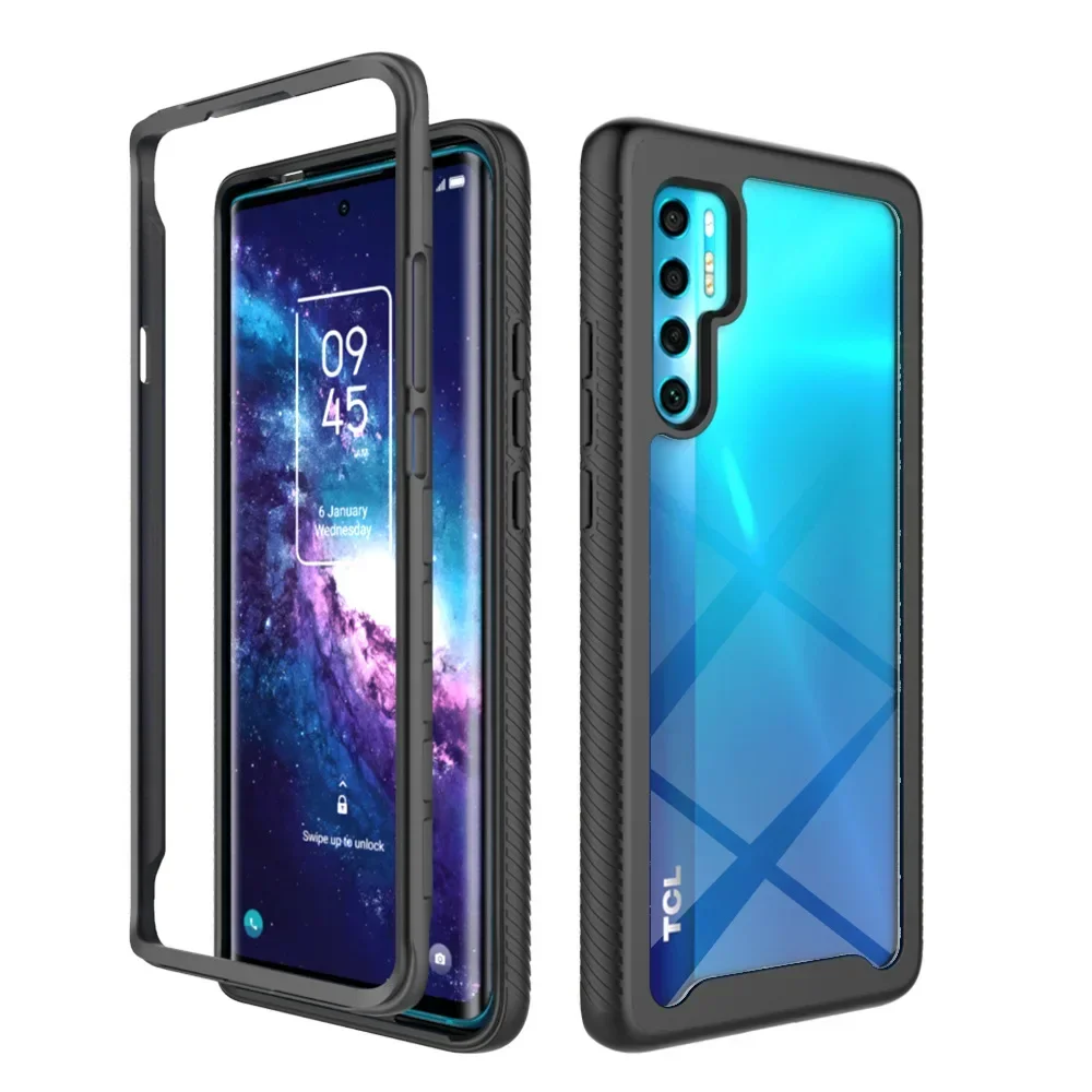 TPU/PC Sky Case for TCL 20 Pro 5G 20s 20L 20L+ Clear Funda Capa Rugged Hybrid Shockproof Shell Heavy Duty Phone Cover