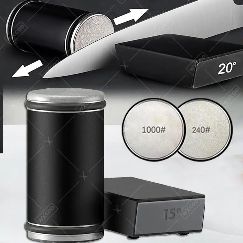 

Multi Rolling Knife Sharpener Tool Knife Sharpening Magnetic Roller Diamond 15° Degrees Angle Roller Knife Whetstone Sharpeners