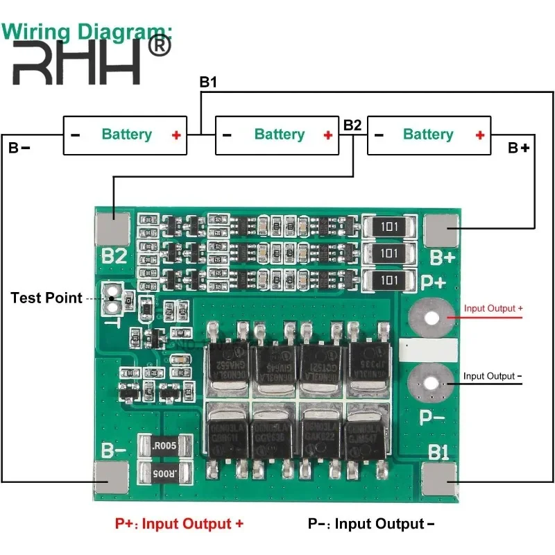 3S 11,1 V 12,6 V 25A 18650 Akumulator litowo-jonowy Płytka ochronna PCB z balansem