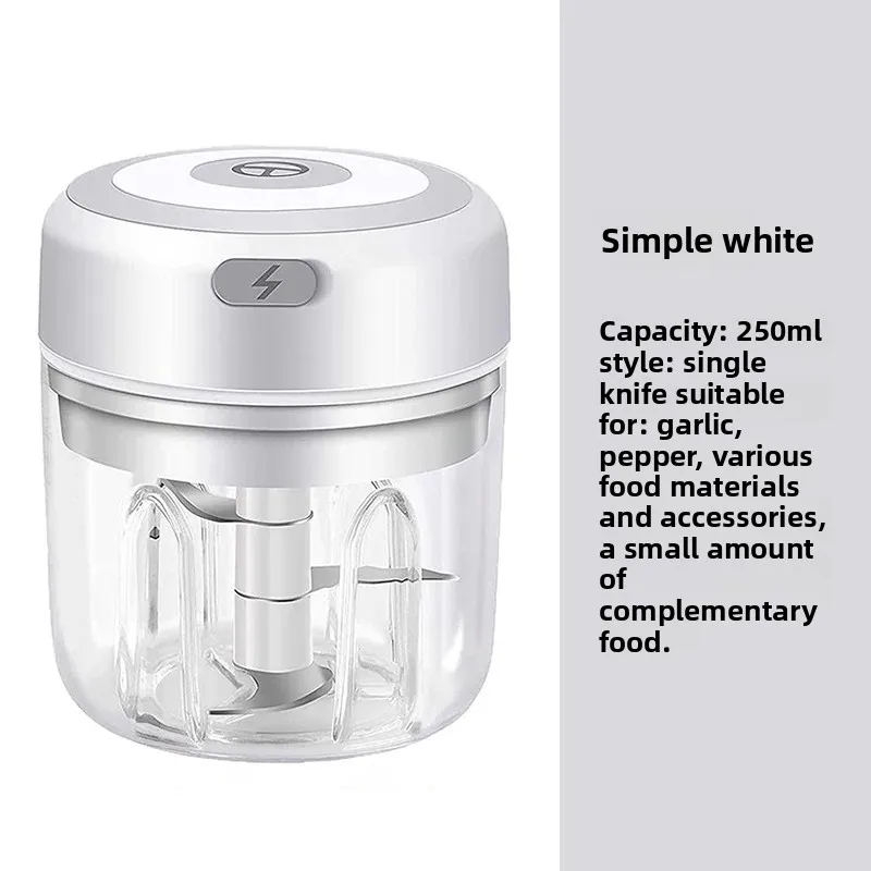 Mini Electric Garlic Chopper, Wireless Garlic Press & Crusher, Portable Mincer Machine for Home Kitchen Use