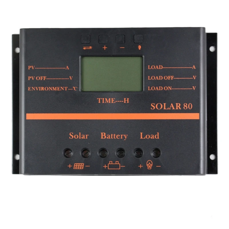 

Solar Charge Controller 80A Solar Panel Custom Battery Regulator, Port Auto 12V/24V PWM For FLD/Lifepo4/SLD/GEL