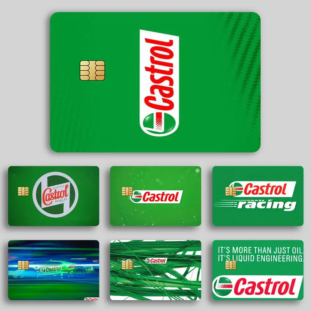 

Модный брендовый автомобильный плакат C-Castrols, кредитная кожа, наклейки для карт, 4 шт., пленка для автобуса, переднее украшение, банковская дебетовая вода