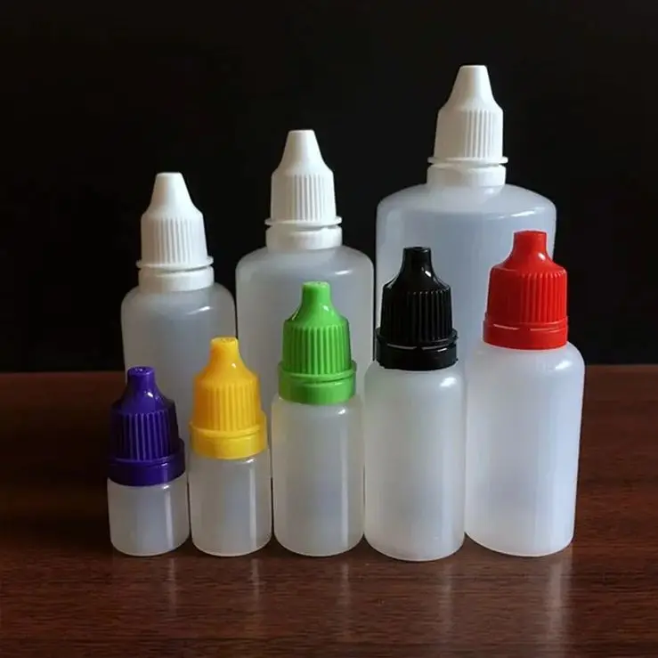 2ml 3ml 5ml 10ml 15ml 20ml 30ml 50ml Dropper Bottles 100pcs/lot PE material Empty Plastic Squeezable  Eye Liquid Dropper