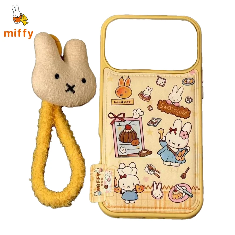 

Kawaii Miffy Phone Shell Suitable for Iphone 17 16 15 14 Cartoon Sweet Cake Series Anti Drop Phone Case Anime Accessories Gifts